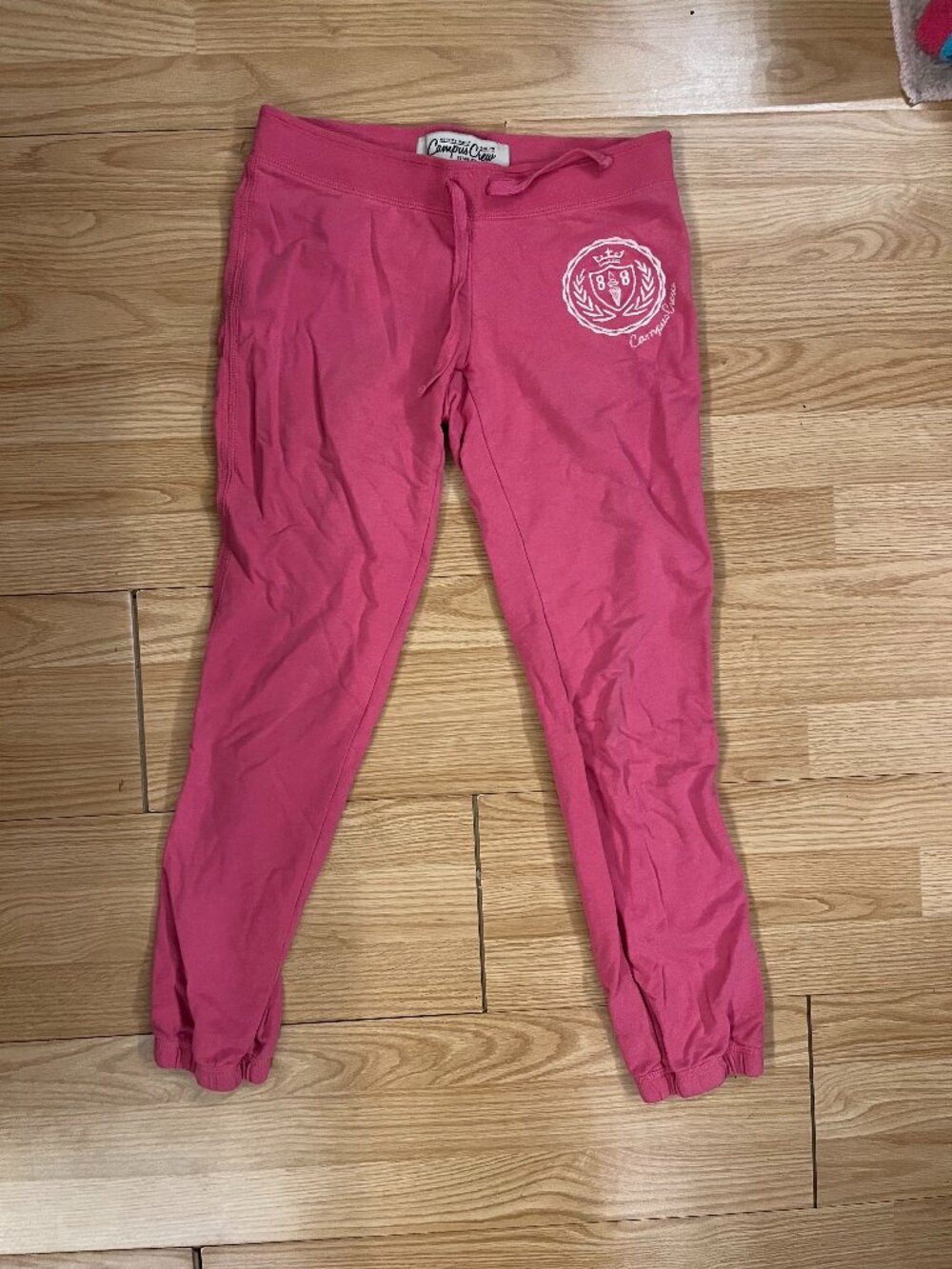 Campus Crew Low-Waisted Pink Sweatpants- Size XS